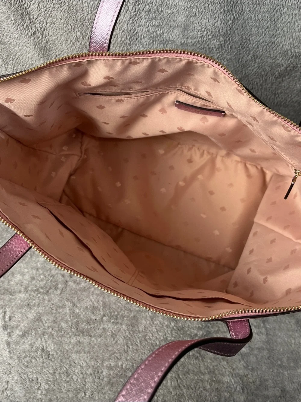 Kate Spade Pink Lola Glitter Tote Bag bling Barbie pink